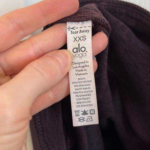 Alo Alosoft Black Plum Heather Butter Soft Lounge Legging Size XXS - Picture 10 of 10